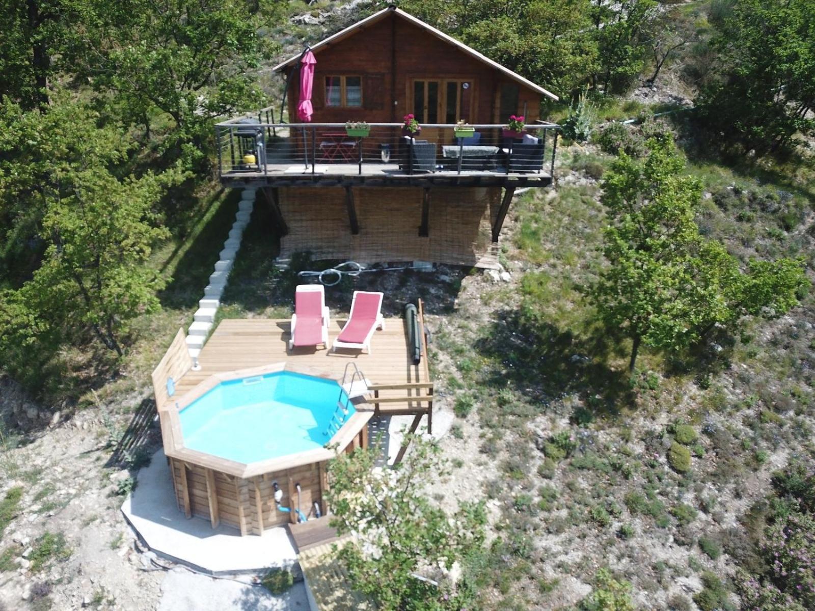 Chalet Sur Pilotis Avec Piscine Privee Lucéram Exterior foto